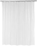 Amazon Basics Water Resistant 8-Gauge PEVA Shower Curtain Liner with Metal Grommets and Plastic Hooks, 72L x 72W, Clear