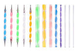 Velour 13 Piece Mandala And Acrylic Dotting Tool Set Embossing Stylus For Pottery Ceramic And Polymer Clay