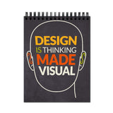 Vprint Design Is Thinking Made Visual Spiral Wiro Unruled Blank Pages Notebook Diary Journal Drawing Book Potrait A4 (Size 8X1