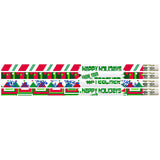 Happy Holidays From Your Teacher Motivational Pencils, 12 Per Pack, 12 Packs