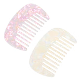 YUXIANLB 2pcs Travel Comb Mini Detangling Combs For Women Wide Tooth Combs Hairs Pocket Comb Anti-Static Small Acetate Hair Deta
