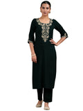 Libas Women'S Viscose Rayon Yoke Design Kurta Set (36900 Green