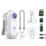 BOBLOV W4 2K Mini Body Camera, Wearable 128GB Camera with 360Rotatable Clip & Magnetic Clip, 120 Minutes for Recording, Easy to