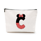 Cute Cartoon Mouse Gifts Initial A-Z Personalized Makeup Bag Monogrammed Cosmetic Bags Magic Mouse Stuff Funny Mouse Themed Gift