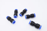 IVLPHA Push to Connect Fitting 8mm Tube OD, Pneumatic Air Water Straight Union Two Way Connector/Coupler (Pack of 5)