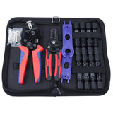 HKS Solar PV Panel Crimping Tool Kit with Crimper Stripper and 8 Pairs Solar connectors and 1Pair Solar Connector Spanner Wrench