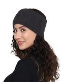 Gajraj Unisex Knitted Woolen Headband Earmuffs Ear Warmer For Men And Women (Black)