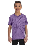 TieDye Youth 5.4 oz. 100% Cotton Spider TShirt L SPIDER PURPLE