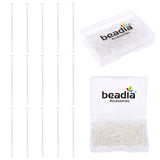 BEADIA Silver Plated Flat Head Pins Non Tarnish 20mm 300pcs for Jewelry Making Findings
