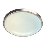 DYMOND 13 LED Flush Mount Ceiling Light Brushed Nickel Dimmable Adjustable Color Temperature Cozy Warm to Cool White Daylight 27