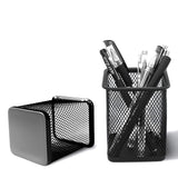 Amazon Brand Umi 2pc Black Square Mesh Pen Stand Pencil Holder