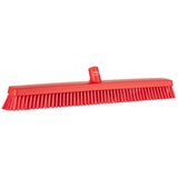 Vikan 31954 24inch HeavyDuty Push Broom, Soft/Stiff, Red