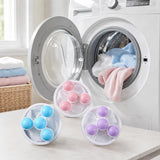 PUJI Flower Shape Laundry Lint Catcher Bag Floating Washing Machine Hair & Debris Filter Net, Reusable Mesh Laundry Bag for Li