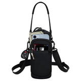 Bstge Water Bottle Holder with Strap, Water Bottle Carrier Bag with Phone Pocket, Shoulder Hand Strap Insulated Neoprene 32 oz W