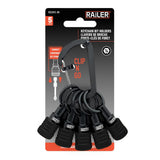 Railer Bit Holder Keychain 5pc - 1/4 inch Hex Shank Aluminum Alloy Bit Holders - Quick Release Bit Holder for Nut Driver, Screwd