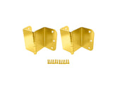 QCAA Heavy Duty 3.5 Swing Clear Offset Door Hinge Loose Pin, 5/8 Radius, Expandable Door Hinge, Brass, Made in Taiwan, 2 Pack