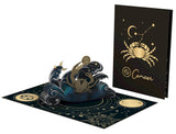 iGifts And Cards Cancer Zodiac Birthday Pop Up Card - 3D Astrology Horoscope Greeting with Notecard & Envelope, Cancer Constella
