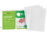Bonsenkitchen Vacuum Sealer Bags, 50 Quart 8 x 12 Precut Food Sealer Bags, Commercial Grade, BPA Free, Heavy Duty, Customized Si