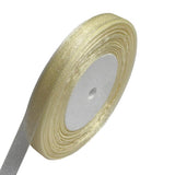Chenkou Craft Solid Organza Ribbon 3/8 Beige 1 Roll 50 Yards Craft Bow Party Decoration Packing Ribbons (Beige, 3/8(10mm))