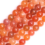 GEM-Inside 8mm Natural Orange Botswana Agate Stone Gemstone Semi Precious Round Spacer Beads for Jewelry Making 15