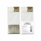 Jyoti Knitter Needle Small (100 Pieces In A Pouch), Chromium Steel Wool Needles, ExtraLong & Wide Eyes For Thicker Threads An