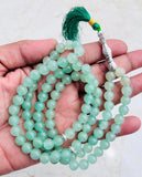 Green Aventurine Tasbeeh Muslim Tasbih Favor, Aqeeq Prayer Beads Islamic Misbaha Hakik Sufi Tasbih Green AventurineAgate Masbaha