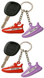 (2Pack) 3D Double Sneaker Keychain, Miniature Shoe Keyring For Kids, Bike, Scooty, Girls Boys Gifts, Bag Pendant, Collectible F