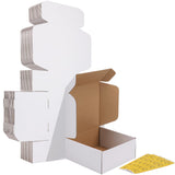 HORLIMER 9x9x4 inches Shipping Boxes Set of 25, White Corrugated Cardboard Box Literature Mailer