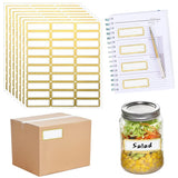 Hodaqe Gold Border Writable SelfAdhesive Labels, 210 Pcs