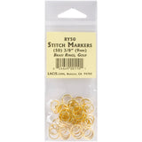 Lacis RY50GOLD Brass Ring Stitch Markers3/8 50/Pkg