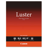 Canon 6211B004 Pro Luster Inkjet Photo Paper, 8 1/2Inch X 11Inch, White, 50 Sheets/Pack