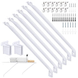 6 Pack 12 Inch Wire Shelf Brackets Set, Closet Maid Support Brackets with Anchors and Screws, Wire Closet Shelving Accessories w