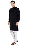 Divisive Men'S Sequince Embroidered Cotton Blend Only Slim Fit Kurta (Dkrt15_M_Black)