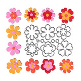 6pcs 3D Flowers Cutting Dies, 3D Floral Daisy Flower Die Cuts Metal Embossing Stencils Template Mould for Card Scrapbooking and