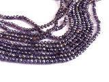 The Design Cart Purple/Amethyst Rainbow Tyre/Rondelle Faceted Crystal Beads (4 Mm) (1 String) For Jewellery Making, Beading, Emb