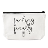 MXXGMYJ Bridal Shower Gifts for Bride Gifts Cosmetic Bag for Women Engagement Gifts for Her Bachelorette Party Favors Funny Wedd