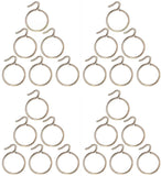 Decuds Stainless Steel Curtain Rings with Hooks, Metal Drapery Hanging Rings for Curtain Rods, Smooth Gliding Window Curtain Har