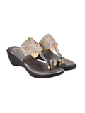Shoetopia Girls R-2 Grey Wedge Sandal - 8 Uk (Girls-R-2-Grey),Grey,8,B0CQK5GXLH
