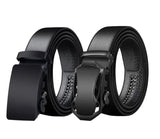 Weykings MenS Vegan Leather Belt For Men | (Formal/Casual) | Black,Free Size (Pack Of 2)