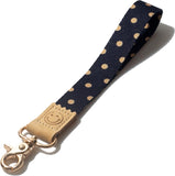 Polka Dot car key chains women, Wrist Lanyard for Keys, womens keychain (Gilded Night)