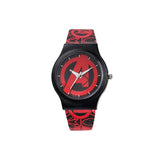 Marvel Avengers Kids Watch For Boys & Girls 6-12 Years | Red Round Analogue Wrist Watch With Soft Silicone Strap | Watch For Kid