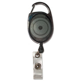 Advantus Carabiner-Style Retractable Id Card Reel, Extends 30 Inches, Pack Of 12, Smoke Color (75551)