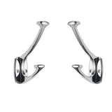 ZAUYX 5 Pack Polished Chrome Hooks Decorative Heavy Duty Solid Large Coat Hooks for Towel Hanging Coats Robe Wall Mounted Towel