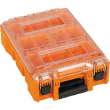 Klein Tools 54808MB MODbox Tall Compartment Box, HalfWidth Organizer, Small Parts Box has 10 Compartments, 4 Removable Bins for
