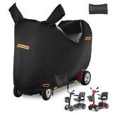 420D Heavy Duty Mobility Scooter Cover with 4 Reflective Strips & 2 Mirror Pockets,Electric Scooter Accessories Covers,Windproof