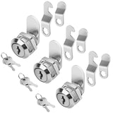Cylinnda Cabinet Locks (3 Pack, Zinc Alloy), Keyed Alike Cam Lock for Tool Box, RV Storage, Mailbox, 5/8
