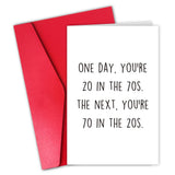 CSMOSJgreetings 70th Birthday Funny Card for Women Men, Happy 70 Years Old Birthday Card for Dad Mom, Humor Bday Cards Gifts