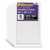 Filtrete 16x24x1 AC Furnace Air Filter, MERV 12, MPR 1500, CERTIFIED asthma & allergy friendly, 3 Month Pleated 1Inch Electrost