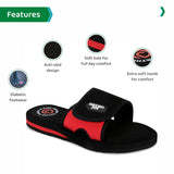 Ortho Joy Fancy Doctor Slipper For Women || Comfortable Ortho Slipper For Women,Black-Red,6,B0BJ2HN12J