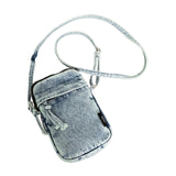 Snappsy Denim Crossbody Bag Gift Daily Use Stylish Phone Bags For Women Travel Girls Light Blue